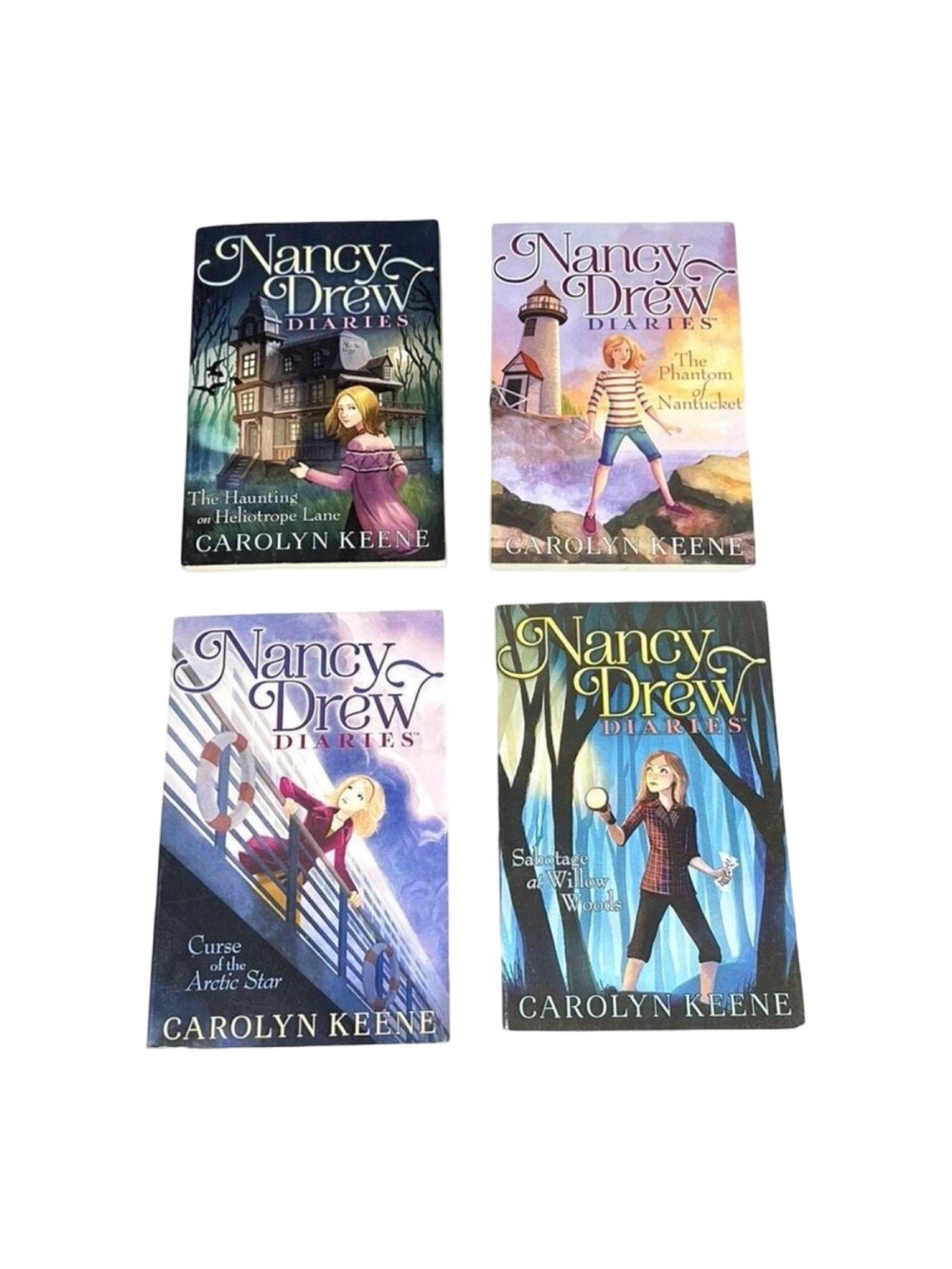 Nancy Drew by Carolyn Keene 4 Paperback Book Bundle
